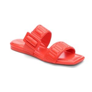 Liverpool Downtown Orange Leather Slide Sandals